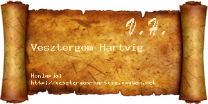 Vesztergom Hartvig névjegykártya